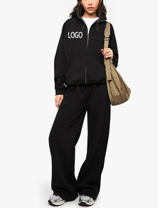 Conjunto Deportivo de 2 Piezas para Mujer, Talla Grande, Transpirable, Duradero, de Algodón Atlético, con Cremallera, para Correr, Venta al por Mayor - Product Image 5