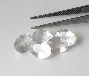 พลอยสังเคราะห์โรสควอตซ์ธรรมชาติแบบหลวม3x5mm-20x30mm สีชมพูเจียระไนทรงรีสำหรับทำเครื่องประดับ - Product Image 5