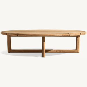 โต๊ะกาแฟทรงกลมสำหรับใช้ในร้านอาหารหรือคาเฟ่กลางแจ้ง ดีไซน์เรียบง่ายทันสมัย ผลิตจากไม้สักที่ทนทาน - Product Image 4