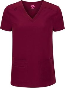 Stretch Scrub Set Mujeres V Cuello Top y Pantalones Cargo Uniformes médicos Fabricante Exportador y proveedor Todos los tamaños Fabricante - Product Image 2