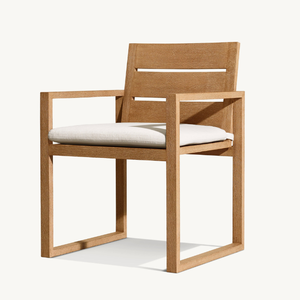 Chaise individuelle avec accoudoirs de style moderne, adaptée à une utilisation en extérieur, équipée de mousse souple pour se détendre - Product Image 2