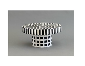 Premium Decorative Bone Inlay Wood <b>Cake</b> <b>Stand</b> Exquisite Craftsmanship Eco-Friendly Handmade Design Beautiful Geometric Pattern - Product Image 2