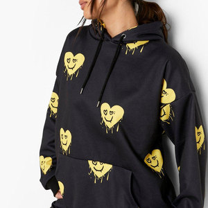 Femmes personnalisé 100% coton deux pièces survêtement respirant lavage à l'acide pull à capuche sweat pantalon ensemble solide sérigraphié - Product Image 6