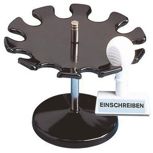 MAUL Soporte giratorio de metal negro de 1 nivel para sellos con 10 sellos MAUL - Product Image 1