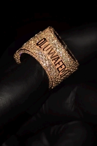 925 Sterling <b>Silver</b> Rhodium Plated VVS Moissanite Diamond Iced Out Custom Letter Luxury Statement <b>Ring</b> For <b>Men</b> Women Wear - Product Image 4