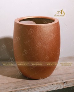 FP600H30CO-TR Art-home Céramique Pot de fleur en céramique moderne avec finition galvanisée Durable pour la maison et le jardin Mini paysages - Product Image 1