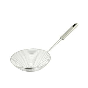 18cm <b>Stainless</b> <b>Steel</b> <b>Colander</b> Strainer Durable Kitchen Tool for Frying & Oil Straining - Product Image 1