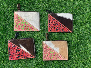 Recién llegado, monedero y tarjetero de cuero de piel con herramientas de Color auténtico hecho a mano, bonito tarjetero y monederos - Product Image 5