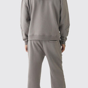 ชุดวอร์มแบบมีฮู้ด กางเกงขายาว ชุดจ็อกเกอร์ คุณภาพสูง รับทำโลโก้ตามสั่ง ขายส่ง ผ้าฝ้าย 100% 380 400gsm ไซส์พลัส สำหรับทุกเพศ - Product Image 6