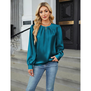 Custom Shirts For <b>Women</b> Blank Performance Recycled Silk Comfortable New Design Best Quality Long Sleeves Shirt - Product Image 2