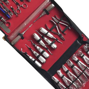 Kit de 61 Piezas de Fórceps y Elevadores de Extracción Quirúrgica Dental Manual de Acero Inoxidable, Herramientas de Limpieza Dental con Agarre Ergonómico, CE - Product Image 1