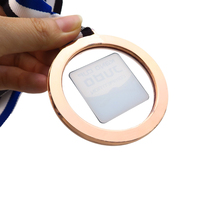 Médaille acrylique de logo imprimé de compétition d'alliage de zinc de conception ouverte