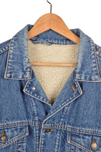 Veste en jean d'hiver unisexe surdimensionnée à épaules tombantes, col montant vintage, imperméable, respirante, style streetwear, grande taille, vente en gros - Product Image 3