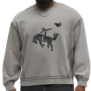 Sudadera de Felpa 100% Algodón de Buena Calidad para Hombre, Corte Holgado y Relajado, Manga Larga, Estilo Casual Urbano, Proveedor OEM ODM - Product Image 1