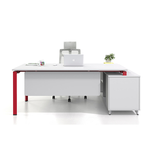 CEO văn phòng hiện đại bàn làm việc L hình quản lý văn phòng bảng với bên trở lại Tủ hồ sơ cho văn phòng sắt bàn điều hành - Product Image 4