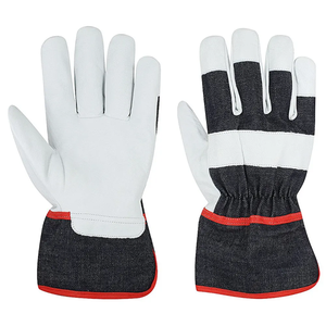 Gants de gréeur canadiens robustes de qualité supérieure Gants de sécurité industrielle en cuir de vachette fendu avec une excellente protection des mains - Product Image 1