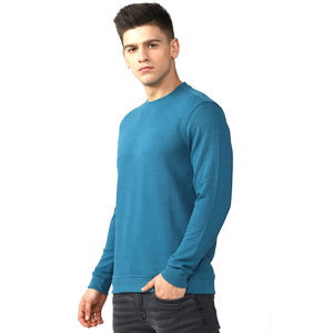 El mejor Material de las camisas de chándal para hombres 100% algodón OEM Directo de fábrica Tasa ajustable Diseño liso para la temporada de invierno Impresión digital - Product Image 4