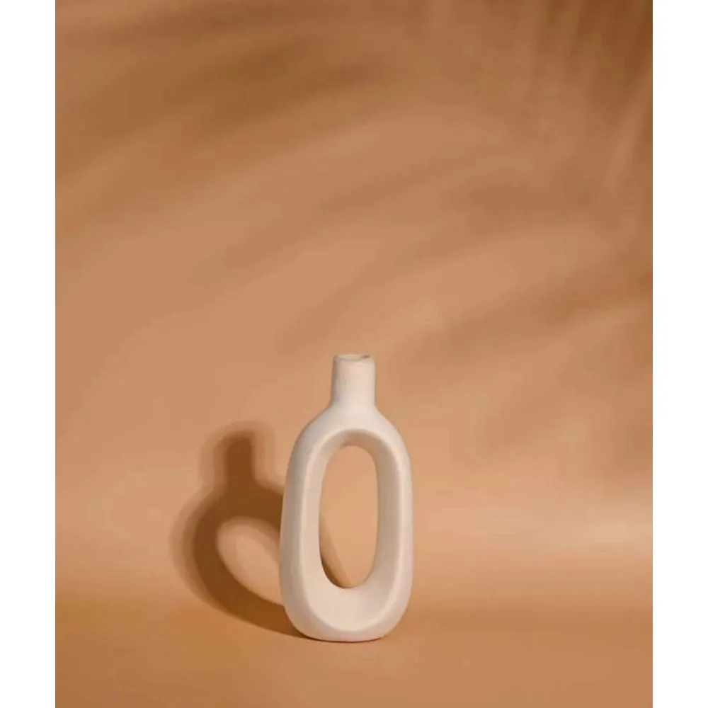 सबसे अच्छी कीमत हस्तनिर्मित सिरेमिक बोतल vase निर्यातक विंटेज काले प्राचीन सजावटी प्राचीन शैली घर सजावट इंडीनफ्लावर डोनट