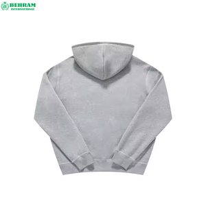 Alta calidad 100% algodón polar cremallera Sudadera con capucha transpirable cómodo contrato costura bordado cremallera sudaderas con capucha y sudaderas - Product Image 6