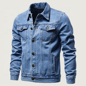Veste en jean pour homme personnalisée 100% coton Nouvelle OEM Respirante Manches longues Vêtement d'extérieur d'hiver Lavée en fourrure de mouton Style décontracté uni - Product Image 2