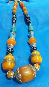 <b>Necklace</b> Jewellery for Women Hot Selling From India Handmade Resin <b>Necklace</b> Horn Colour with Attractive by crescent crafts - Product Image 2