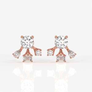 Radiant Star Moissanite <b>Stud</b> Earrings Sterling Silver with Dazzling Shine - Product Image 6