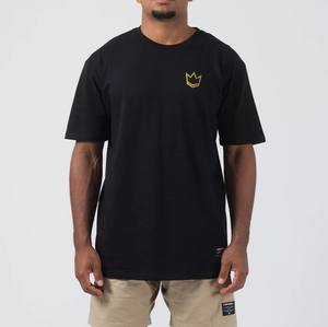 Camiseta de manga corta serigrafiada de doble capa lavada con ácido vintage desgastada ropa de calle personalizada OEM para hombre - Product Image 2