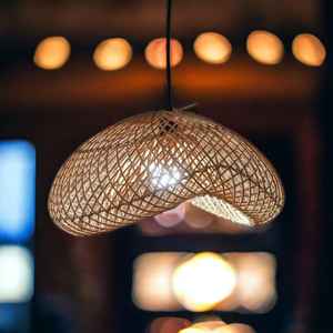 Handmade Modern Design Eco-Friendly Natural Rattan Chandelier Home Decorative <b>Hanging</b> Bamboo Nightstand for Bedroom Living - Product Image 2