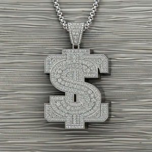 Star Dust Pendentif en argent sterling avec diamant de laboratoire Style Hip Hop Bijoux en plaqué or Cadeau de mariage pour hommes femmes - Product Image 3