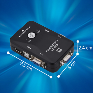 Switch KVM USB VGA a 4 Porte per 2 Computer, Connessioni per Tastiera, Mouse e Monitor, Disponibile! - Product Image 4