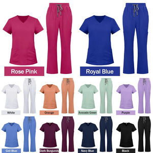 Conjuntos de Uniformes Médicos Cómodos de Spandex y Poliéster, Personalizables, de Alta Calidad, para Hombres y Mujeres, con Detección de Agujas, Fusión sin Costuras - Product Image 4