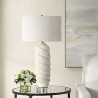Lampe de table en céramique d'argile minimaliste