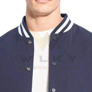 Vestes Letterman légères et personnalisées en gros Veste Letterman en coton pour hommes - Product Image 6