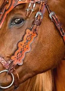 Cabestro y Pechera Occidentales de Cuero Vacuno Vintage, Cabestro y Pechera de Cuero a Precio de Mayoreo, Gran Venta - Product Image 3