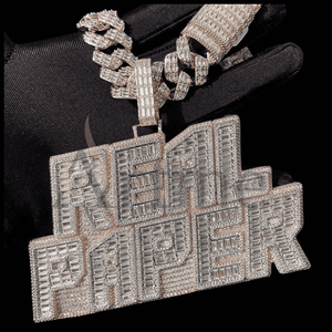 Collier pendentif plaqué or/argent de luxe pour femmes bijoux élégants à longue chaîne pour la fête et l'usure quotidienne - Product Image 1