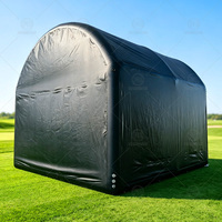 Tente de simulation de golf gonflable portable avec écran de projection pour l'entraînement et le divertissement au golf en intérieur et en extérieur