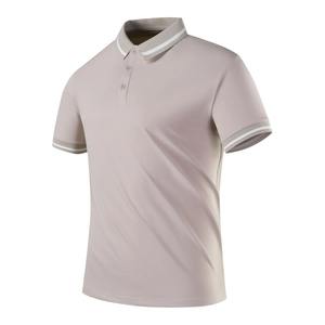 Camisa Formal de Manga Corta para Hombre, Talla XL, de Golf, Lisa, a Rayas, Absorbente de Humedad, Antiarrugas, Tejida, con Spandex, Teñida Lisa - Product Image 1