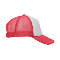 Gorra Trucker Personalizable Unisex de 5 Paneles, Poliéster, con Malla y Espuma en la Parte Trasera, para Viajes al Aire Libre, con Logotipo Blanco Sublimado