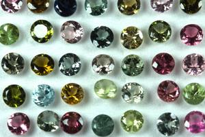 พลอยทัวร์มาลีนเจียระไนทรงกลมหลายสีธรรมชาติขนาดหลวมปรับขนาด - Product Image 3