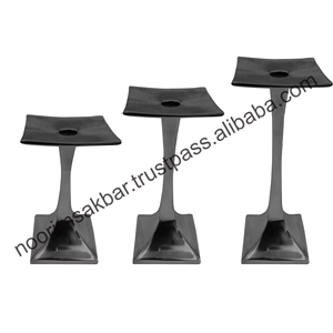 Bougeoirs en métal de forme pilier avec support en verre, design américain haut et personnalisable, fabrication artisanale, vente en gros, Noël 2026 - Product Image 4