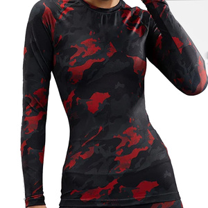 Wholesale Custom <b>Womens</b> Long Sleeve <b>Rashguard</b> Compression Shirt OEM Sports Top - Product Image 2