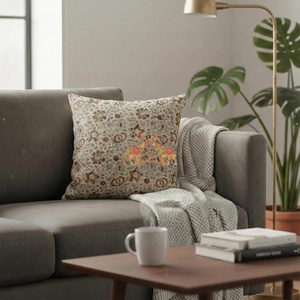 Funda de Cojín de Algodón con Estampado Floral, Estilo Moderno, para Sofá, Silla, Decoración del Hogar - Product Image 2