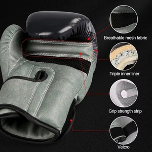 Vente en gros de gants de boxe de haute qualité 12oz 14oz 16oz gants de boxe en cuir gagnants à lacets pour adultes professionnels Ceilimg logo personnalisé - Product Image 4