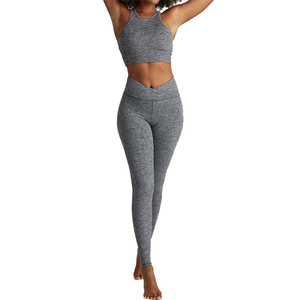 Ventes flash : ensemble de leggings et soutien-gorge de sport pour femmes, design tendance, confortables, couleur unie, avec service OEM, toutes tailles. - Product Image 3
