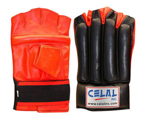 Guantes Mma al por mayor logotipo personalizado entrenamiento lucha medio dedo PU cuero boxeo - Product Image 4