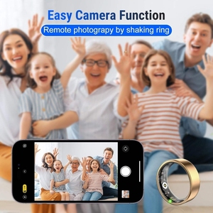 2026 Steel Smart Ring IP65 Fitness Tracker Sleep <b>Heart</b> Rate Alarm <b>Clock</b> App Control 5-10 Days Battery - Product Image 6