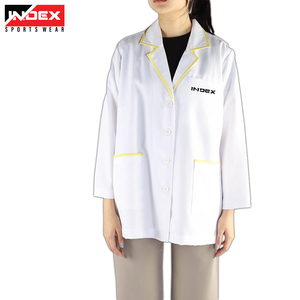 Blouses de laboratoire à manches courtes avec logo personnalisé, uniformes hospitaliers lavables, sans poussière et antistatiques, pour vêtements de sécurité en laboratoire - Product Image 2