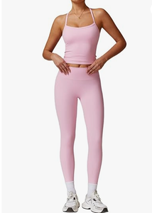 Conjunto de Yoga Ligero para Mujer Más Vendido, Impresión Personalizada de Alta Calidad, Ropa Deportiva Transpirable, Diseño Sólido, Conjunto de 2 Piezas Corto - Product Image 5