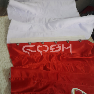 Custom Red <b>Lace</b> Over Lay White Satin <b>Corset</b> - Product Image 4