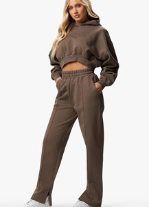 กางเกงวอร์มผู้หญิงผ้าขนแกะเทอร์รี่กางเกงและกางเกงสำหรับผู้หญิงกางเกงลายกราฟิกขาตรงน้ำหนักเบา - Product Image 6